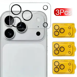 3 Pack Apple iPhone 17 Pro Max 16 15 14 13 12 11 Plus Mini Lens Protector, Tempered Glass Camera Film, Durable Scratch Resistant Back Cover Protection, Accessories