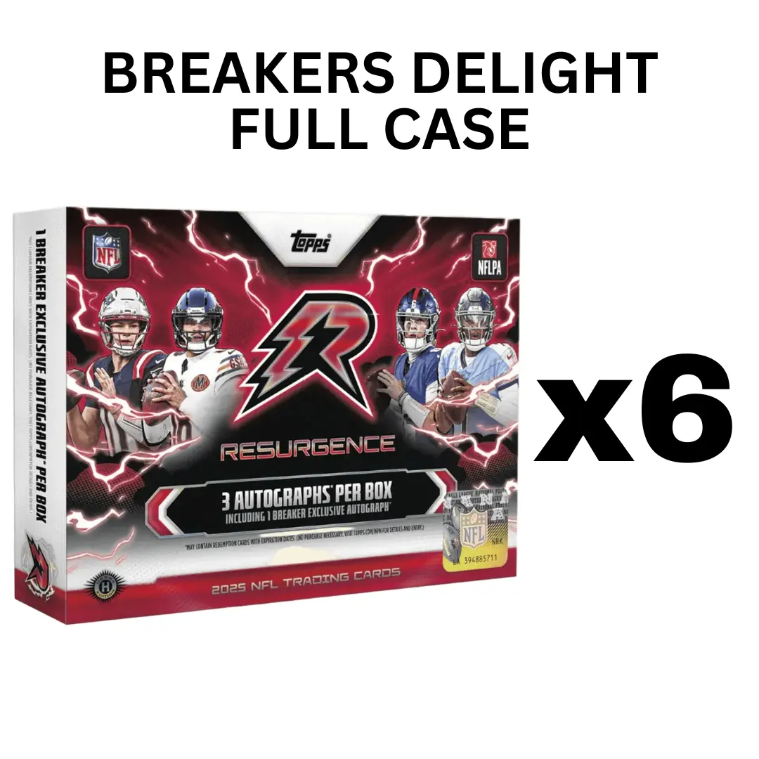 PYT BREAK #576 FULL CASE (x6 BOXES) - 2025 Topps Resurgence Football BREAKERS DELIGHT HOBBY Boxes - Sports Trading Cards