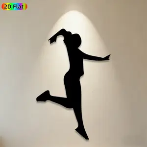 1pc Dancing Figure Metal Wall Art, Dynamic Dancing Figure Statue Mural, Ideal Gift for New Year, Easter, Dance Decor Enthusiasts, Rust-Resistant Metal Wall Decor Wall Sculptures, Perfect for Living Room Wall & Garden Fence, Energetic Home Decor