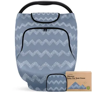 KeaBabies Winter Car Seat Cover Baby, Newborn - Universal Fit Infant Carseat Covers Baby Girl, Boy, Breathable, Lightweight Blanket, Easy to Use Stroller Canopy, Rain, Wind, Sun Shade