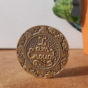 Meditation Coin - I am Enough Mantra Medallion