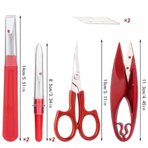 Sewing Tool Kit for Embroidery, Quilting & DIY Repairs, Portable Seam Ripper Set with Precision Thread Snips, Fine Point Scissors & Replaceable Blades, Compact Craft Sewing Accessories for Travel Home