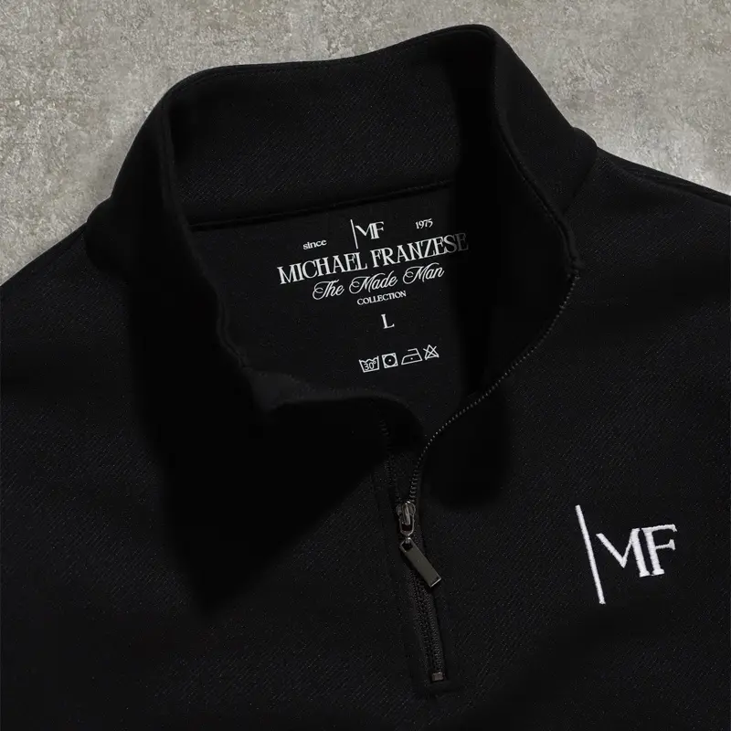 MF black 3/4 Zip pullover