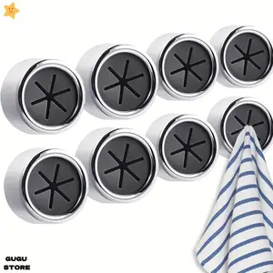 self-adhesive round towel racks, drill-free installation. Fits bathroom, kitchen, cabinet and garage.