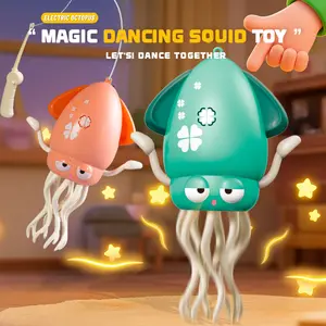 Electric Dancing Octopus Baby Toys|Crawling Octopus Tummy Time Sensory Toys for Kids 3-6 Years old|Automatic Swing Squid Toy with Lighting and Music|Birthday Gifts for 3 4 5 6 7 8 Year Old Boys Girls