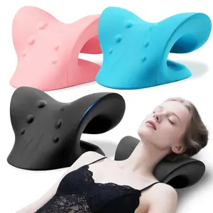 Neck & Shoulder Relaxer, 1 Count C-shapedCervical Traction Tool, Chiropractic Pillow,Manual Neck Massager