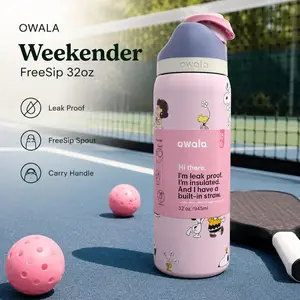 Owala FreeSip 32oz Insulated Water Bottle Keeps Drinks Cold 24H Hot 12H – Stainless Steel, Funny Coworker Farewell Tumbler,team logo tumbler, wellness lifestyle gear Gym Bottle with Built-in Straw Design