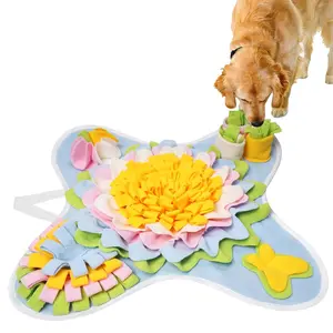 Flower Design Dog Sniffing Pad, Interactive Dog Sniffing Mat, Pet Training Mat, Dog Slow Feeder, Pet Training Aid, Suitable for All Breeds