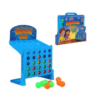 Mini Point Games Bounce 4 in a Row - Travel Friendly Storage Case -  Classic Board Games  Twist - Line Up 4 Classic Game - Strategical Thinking and Aim Practice - Portable Toys for Boys and Girls Ages 6+