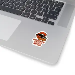 Pumpkin Spicy Mode Kiss-Cut Stickers - Grok Imagine Spicy Mode, Pumpkin Spice Latte, Fun Autumn Decor, Seasonal Gifts, Laptop Accessories, Halloween Party Favors, Fall Vibes