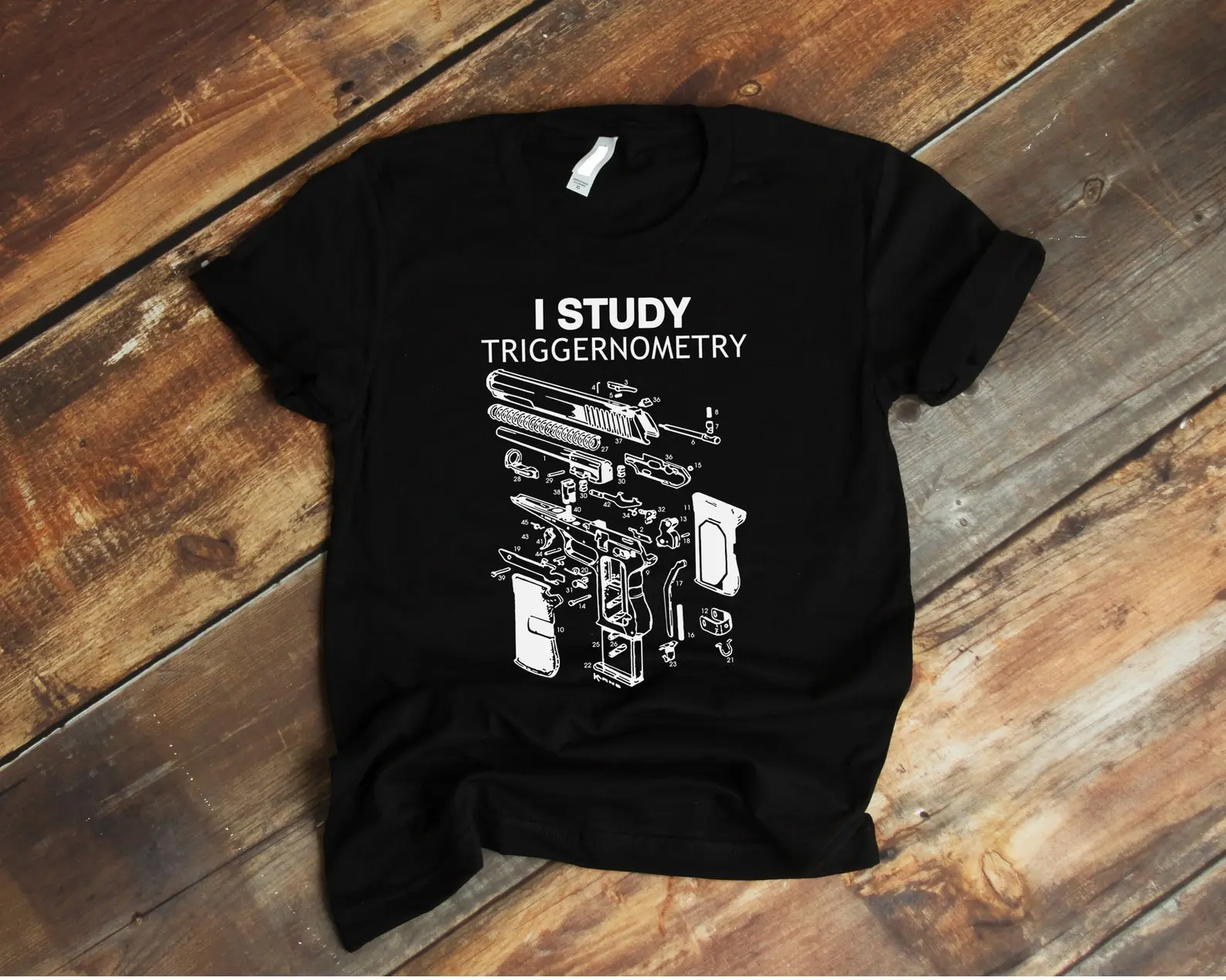 I study triggernometryT-shirt, pistol schematics pistol parts list pistolT-shirt gift, pistolT-shirt, funny pistol enthusiast & pistol ownerT-shirt