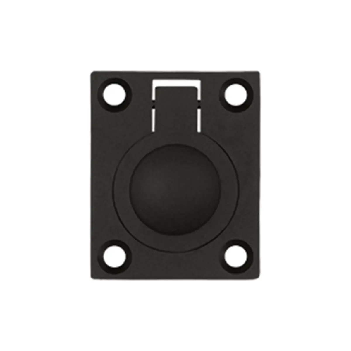 212 MAIN Flush Type Solid Brass Ring Pull Door Hardware - Oil Rubbed Bronze Finish, Weatherproof, Corrosion-Proof, 1.75x1.37 in