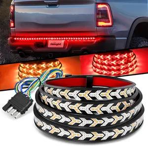 Stxxno 60-inch LED tailgate light strip, red and yellow, trim light, automotive tailgate brake light, turn signal Thanksgiving Christmas Car Lighting Accessories