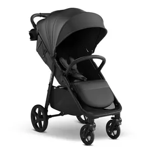 Mompush Nova Infant Baby Stroller for Newborn to Toddler, Oversized Seat up to 50 lbs, All-Terrain 10" Wheels & Suspension, One-Hand Fold; Lie-Flat Mode; UPF 50+ Canopy