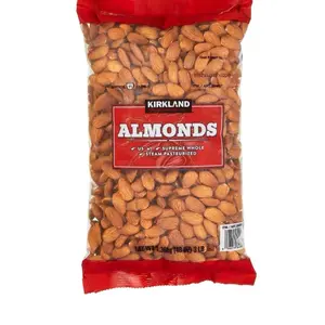 Kirkland Signature Supreme Whole Almonds 3 lbs US Sourced Steam Pasteurized Nut Snack High-Quality Natural Goodness 100% Almonds