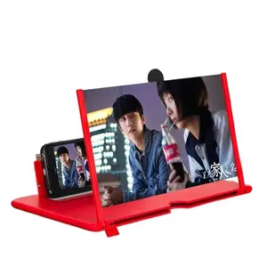 F3 10/12 Inch 3D HD Phone Screen Magnifier - Telescopic Hands-Free Desktop Stand for Video Viewing