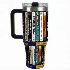 Wu-tang Retro Cassette Tape Tumbler 40oz, Vintage Rap Music Album Travel Mug With Handle, Aesthetic Music Lover Gift