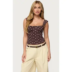 Edikted Women's Marcella Wide Strap Mesh Corset