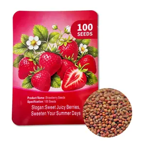 Strawberry Seeds 100 Pack, Sweet Juicy Berries, High Germination, High Yield, Easy to Grow Heirloom Non-GMO for Home Garden, Balcony & Containers