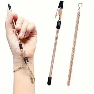 Jewelry Clasp Tool Set, Flat Nose Pliers and Toothed Pliers, Stainless Steel Bracelet Clasp Aid, Portable Jewelry Tools, Quick Wear and Remove