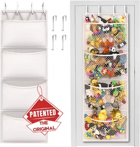 The Original Stuffed Animal Storage (Patented) - Over Door Organizer for Stuffies, Baby Ideas Holder, Toy Plush Storage/Hammock Hanging Storage Net Big Girls Toddler Large Bag Animals