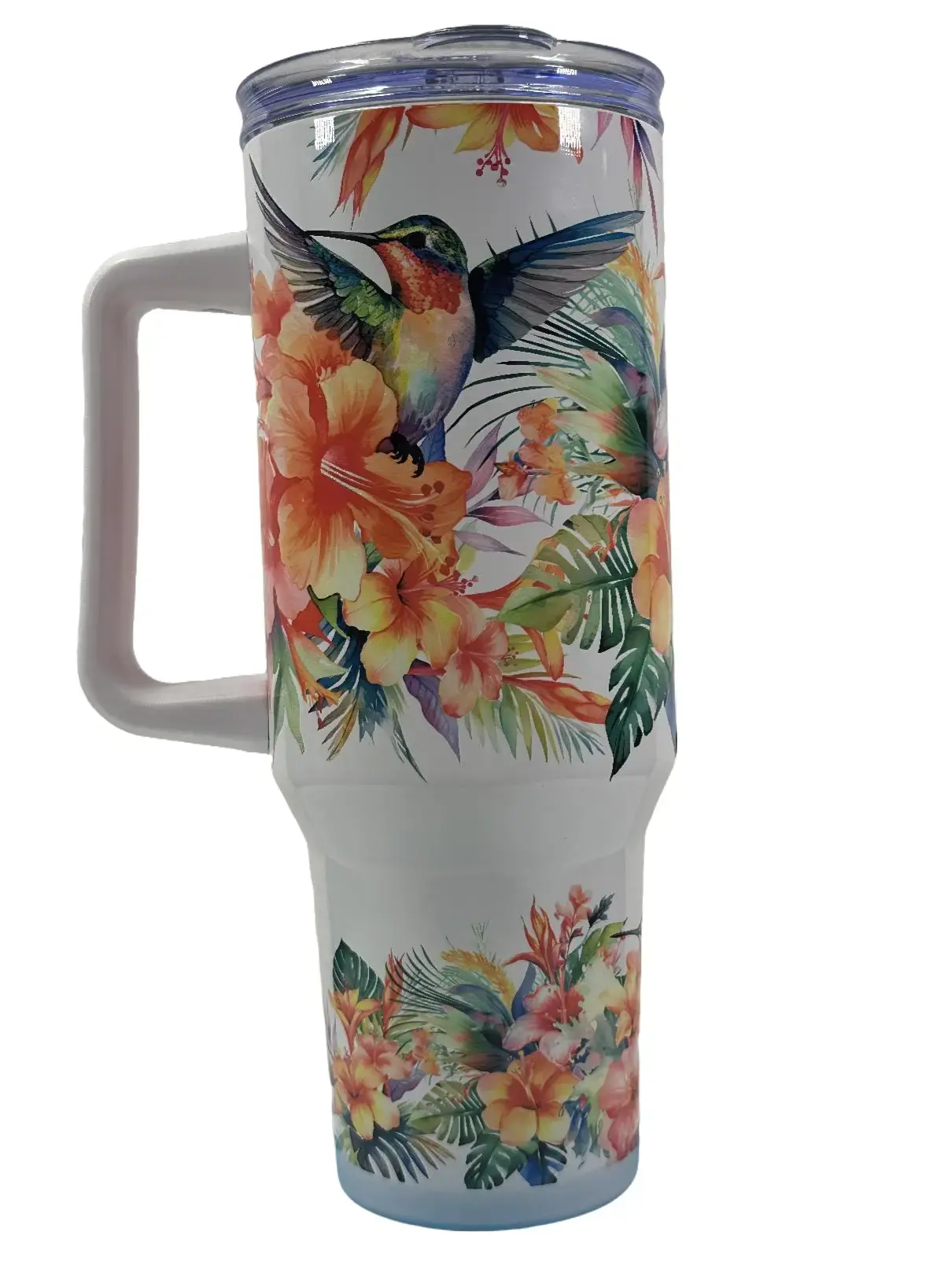 40 Oz. Hummingbird and Flowers Tumbler