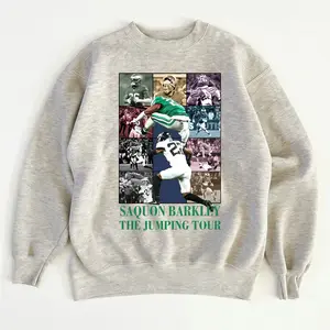 Saquon Barkley The Jumping Tour Funny Vintage 90S Shirt, Saquon Barkley T-Shirt & Sweatshirt Unisex Crewneck Made in 100% Cotton, Design & Printed In The USA