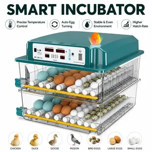 A newly upgraded,fully automatic incubator featuring automatic temperature control and egg turning—specifically designed for farm use and suitable for incubating eggs from chickens, ducks, geese, quail, and more.