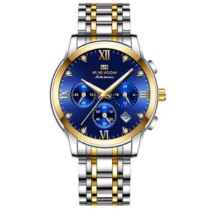 VaVaVoom 2712 Men's Business Stainless Steel Quartz Original Waterproof Watch + Free Box