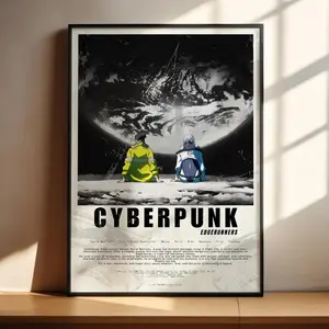[Sale Up To 50%] Cyberpunk Edgerunners Anime Poster - David Martinez Lucyna Kushinada Anime Art Print Anime Gifts