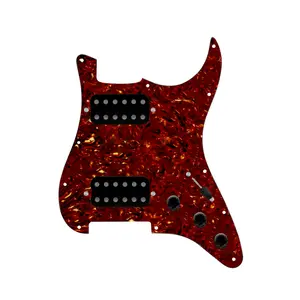 920D Custom Hipster Heaven HH Loaded Pickguard for Strat With Uncovered Cool Kids Humbuckers, Tortoise Pickguard, and S3W-HH Wiring Harness
