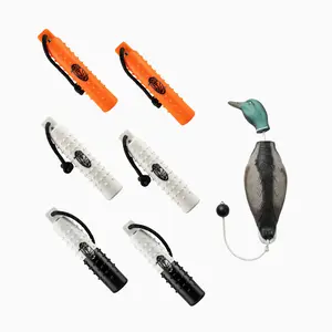 HuntEmUp 2-Inch Dog Training Bumper Kit – 6 Pack (Orange, White, Black/White) + Ultimate Mallard Retriever Training Dummy