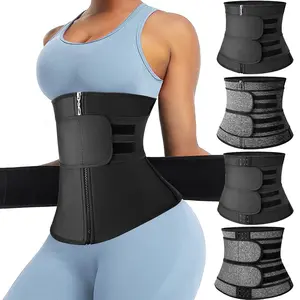 Women's Sports Zipper Front Adjustable Waist Trainer Tummy Control Body Shaper Belt, Neoprene Sauna Girdle For Sports Workout Exercise Yoga Gym, Fajas Para Mujer, Matt Waist Trainers, Tummy Tuck Shapewear