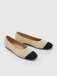 CIDER TWO-TONE FABRIC MARY JANE FLATS
