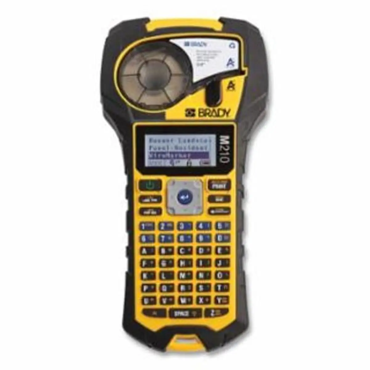 Brady M210 Portable Thermal Barcode Label Printer - Handheld Unit, 0.75" Width, Auto-Format, Cartridge Type, Yellow & Black, Optional Batteries (Computers & Office Equipment, Ink & Toner Cartridges)