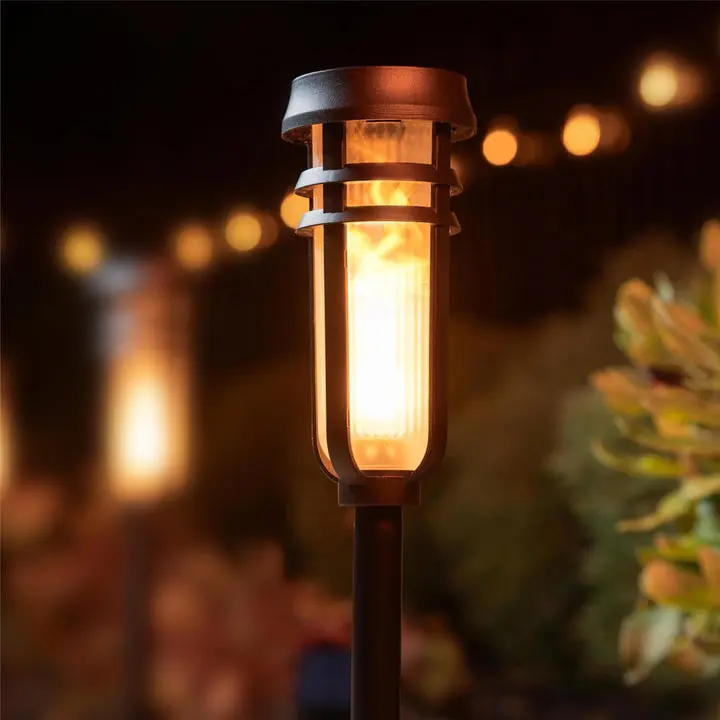FOXFLAME Metal Solar LED Flame Torches
