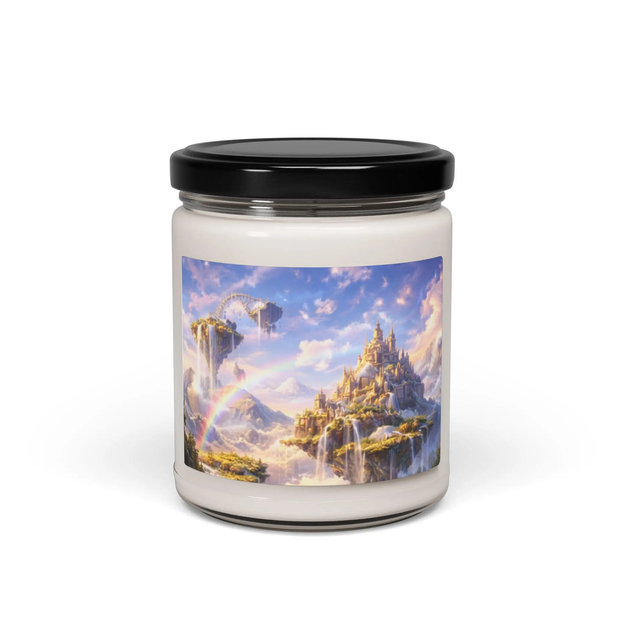 Floating Castle Rainbow Landscape Candle | 9oz Soy Jar