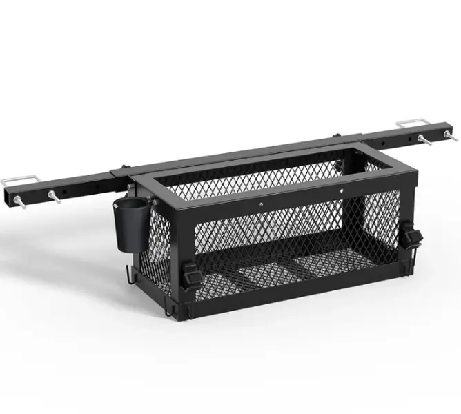 23.5" x 10" x 10" Heavy Duty Steel Tractor Storage Organizer Tray – Global Interior Container for ROPS, Zero Turn Mowers – Multi-Function Utility Holder - Without Tool Box