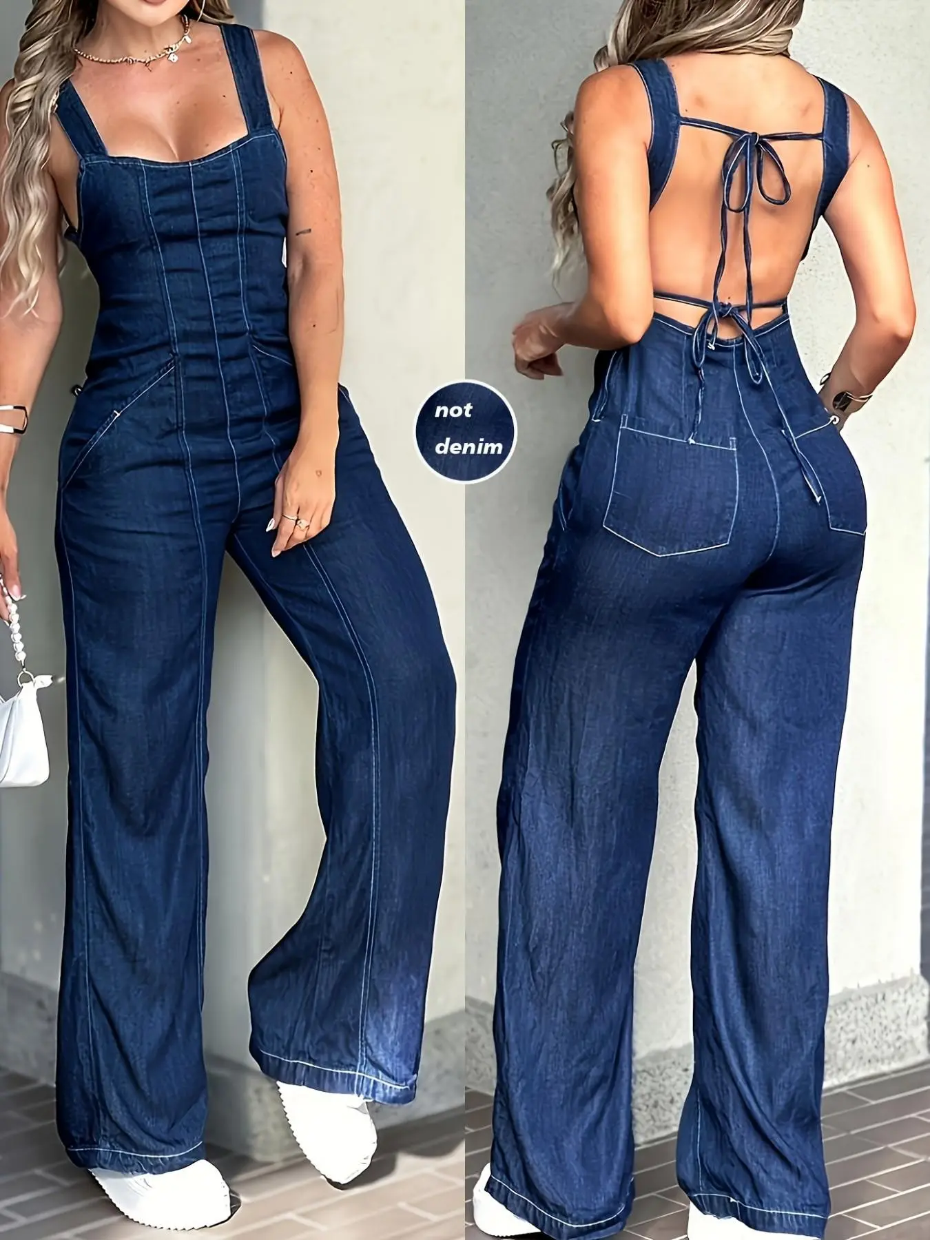 Women's Retro American Style Strappy Romper, Casual Vintage Overall Pants, Comfortable and Stylish One-Piece for Daily Wear