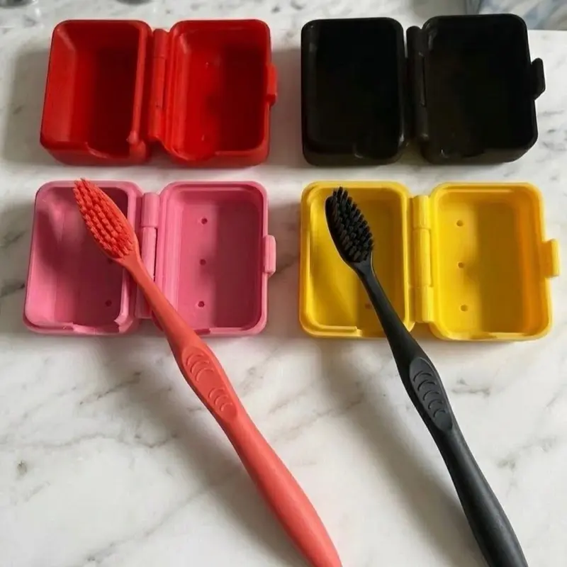 3D Printed Toothbrush Caps (4 Pack) | Travel Toothbrush Covers | Vented Protector