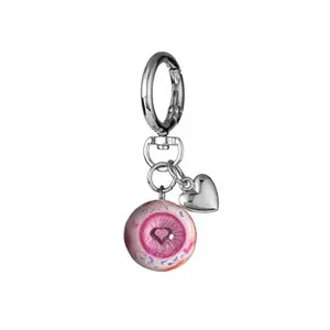 Gothic Keychain Horror Eyeball Bag Charm, Halloween Accessory, Gothic Heart Shaped Keyring, Funny Decoration Cool Wallet Pendant for Men Women, Keychain For Bags