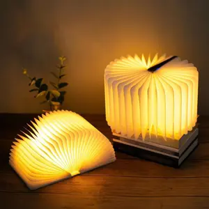 Wooden Book Lamp, Foldable LED Book Light, Multifunctional Led Light, 5 Color Options, Home Decor Gift, Birthday Present, Valentine's Day Gift, 1pcs