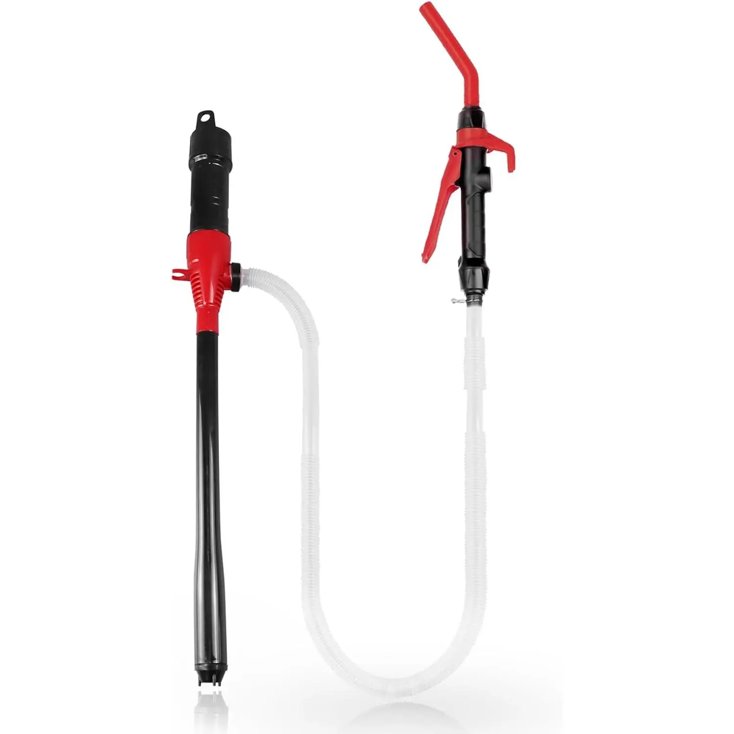 Gas Transfer Pump Battery Powered - Fuel Transfer Pump with Nozzle - Battery Operated Gas Pump With 3 FT Long Hose 2.2 GPM Transfer Pump For Water Kerosene Gas Can-