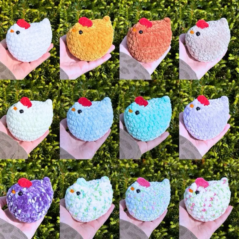 Hand-crocheted chicken (multiple colors) Hand-crocheted chicken (multiple colors)