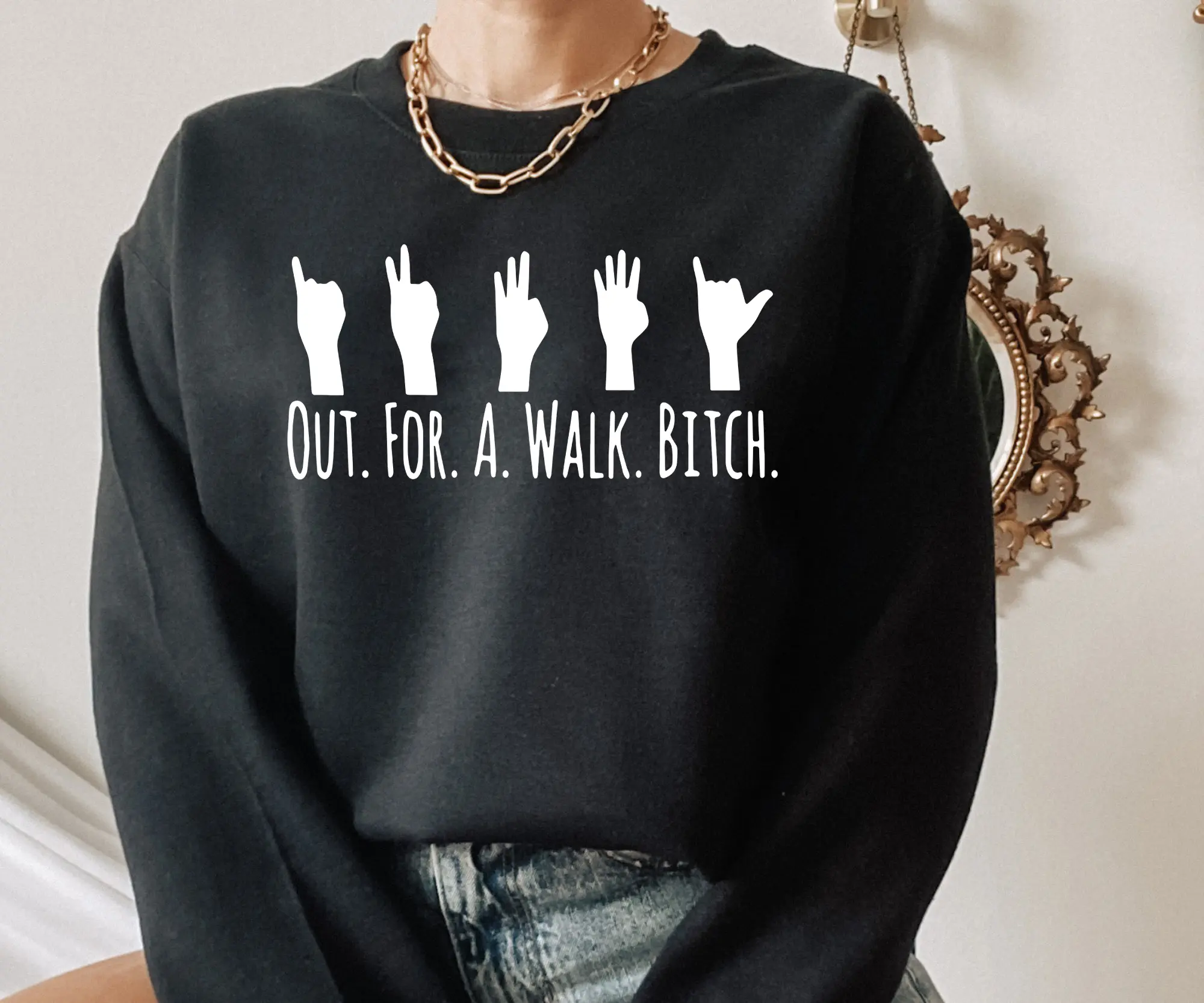 Buffy The Vampire Slayer Out For a Walk Btch T-shirt Sweatshirt Hoodie