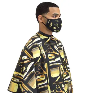 King Midas Barber Cape & Face Mask Set