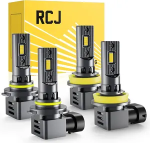 [1-Year Warranty Protection] RCJ Elite Performance 8X Brighter 36000LM LED Headlight Bulbs - Precision Cutoff No Glare H11/9005/H7/9006/9012/H13/9007 6000K Diamond White with Turbo Cooling Fan Plug & Play Kit