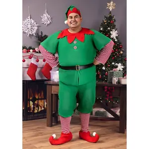 Men's Plus Size Holiday Elf Costume
