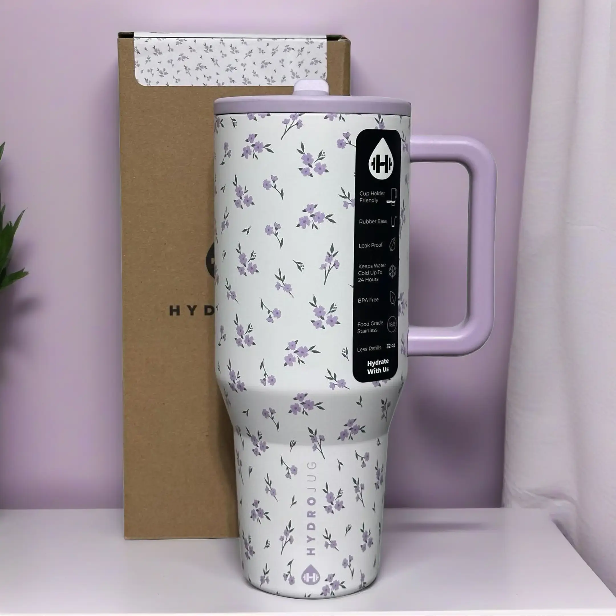 HydroJug Traveler Tumbler - Limited Edition 32/40OZ Insulated Stainless Steel Thermal Mug for Travelers - Stylish Drinkware