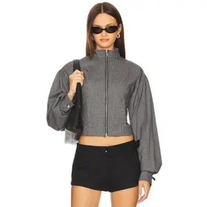 LIONESS Eclipse Jacket in Onyx Plaid